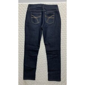 Riders By Lee Women Jeans Dark Blue Size 8P W31 L29) Mid Rise Straight Leg‎